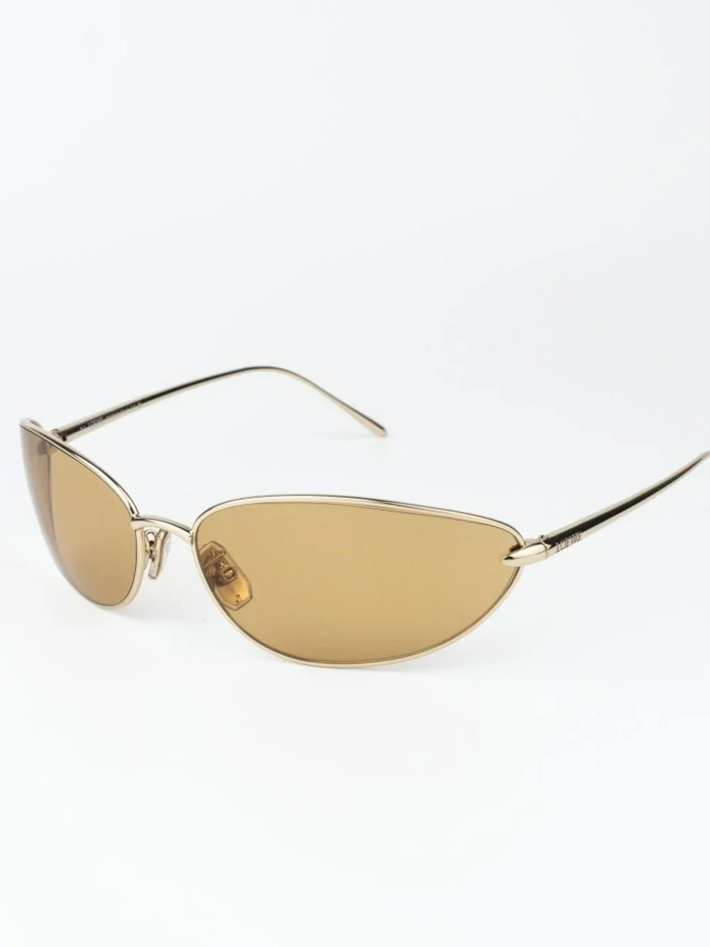 Loewe Men Sunglasses Gold Brown Wraparound LW40164U 32E NEW AUTHENTIC